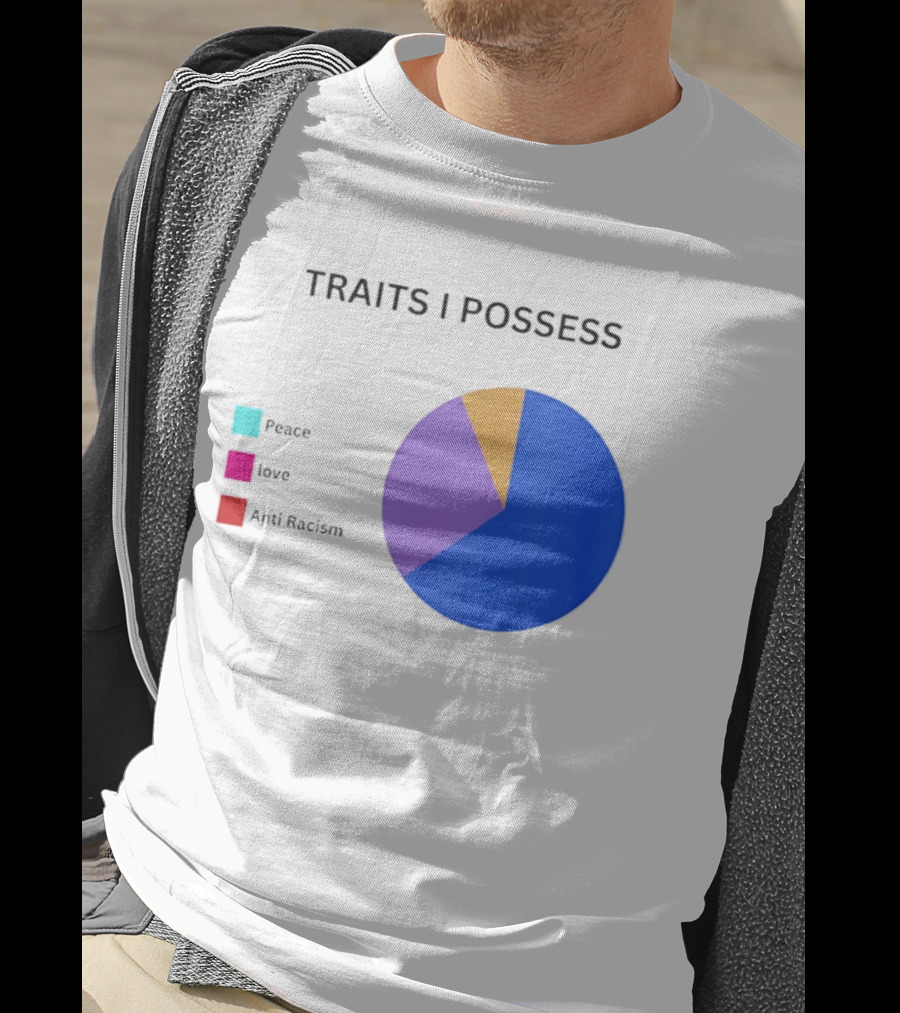 TRAITS I POSSESS Peace Love Anti Racism Chart T-Shirt