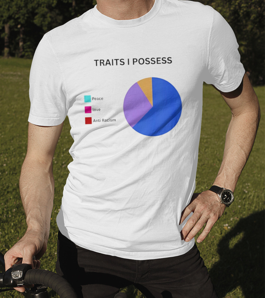 TRAITS I POSSESS Peace Love Anti Racism Chart T-Shirt