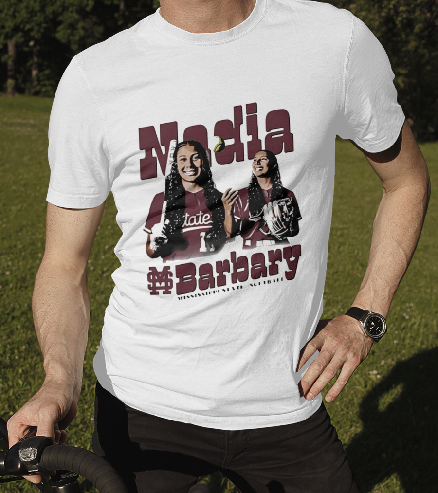 Mississippi State Nadia Barbary Bulldogs Baseball T-Shirt