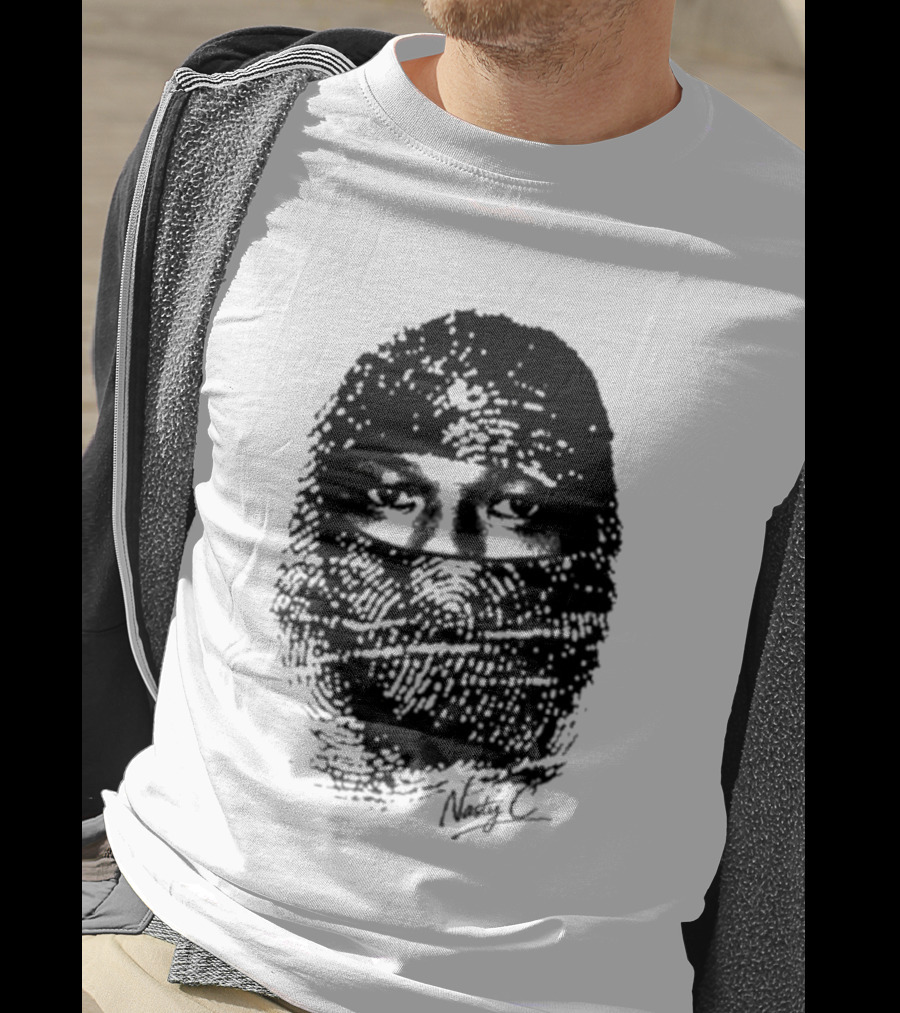 Nasty C Fingerprint Face Oversized Signature T-Shirt