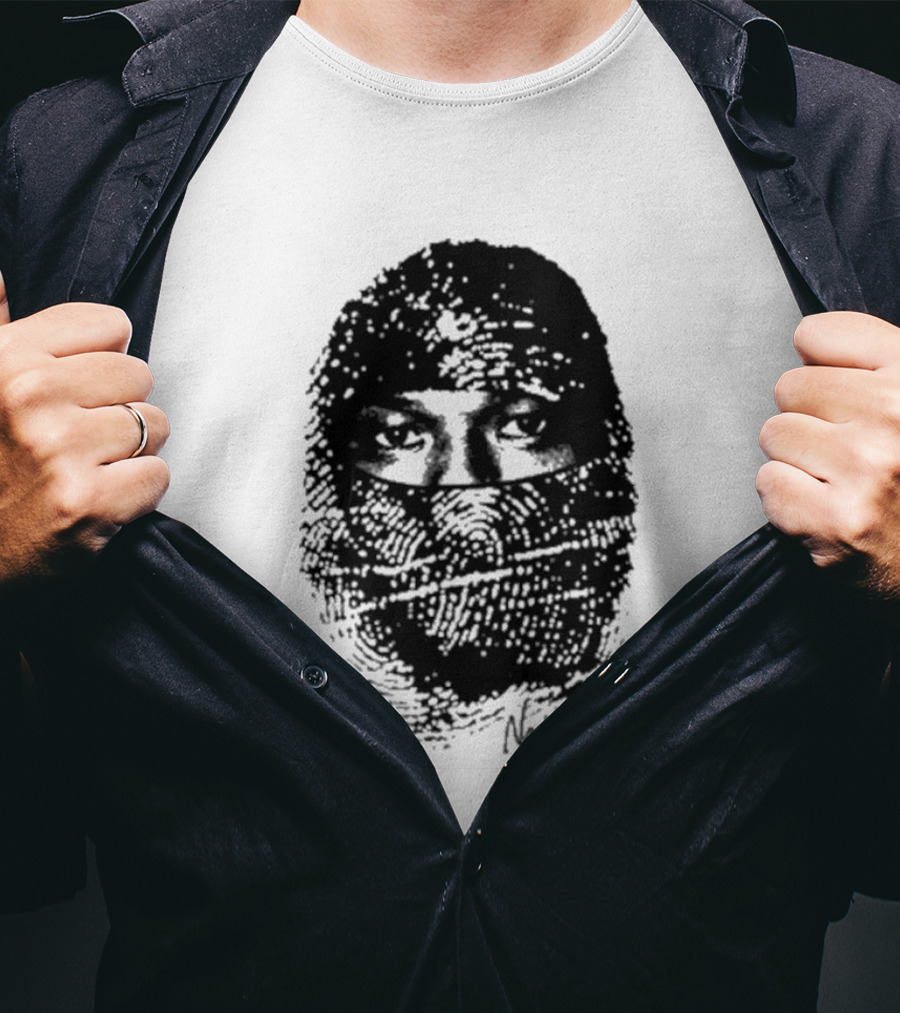 Nasty C Fingerprint Face Oversized Signature T-Shirt