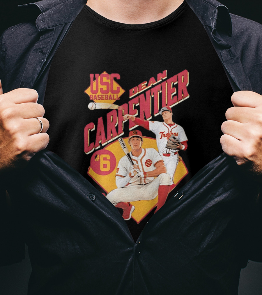 USC Baseball Dean Carpentier Trojans Number 6 2026 T-Shirt