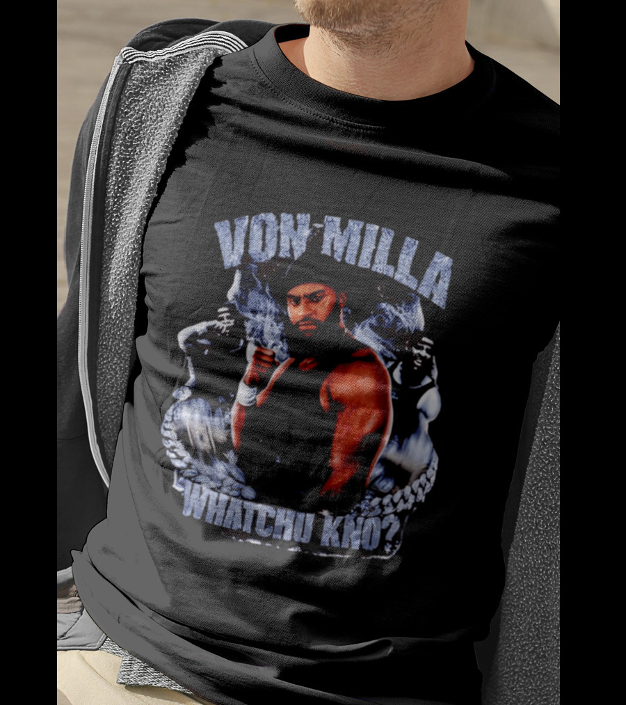 Von Milla Whatchu Kno Fighter Collage T-Shirt