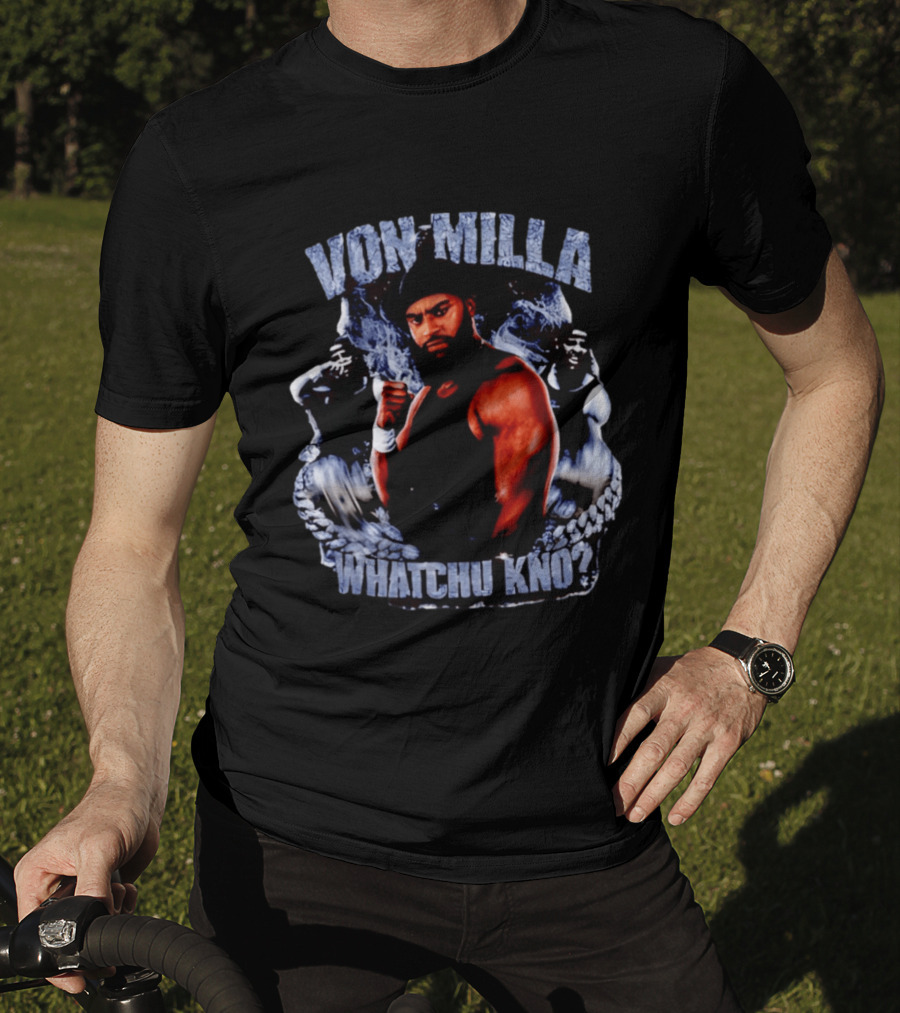 Von Milla Whatchu Kno Fighter Collage T-Shirt