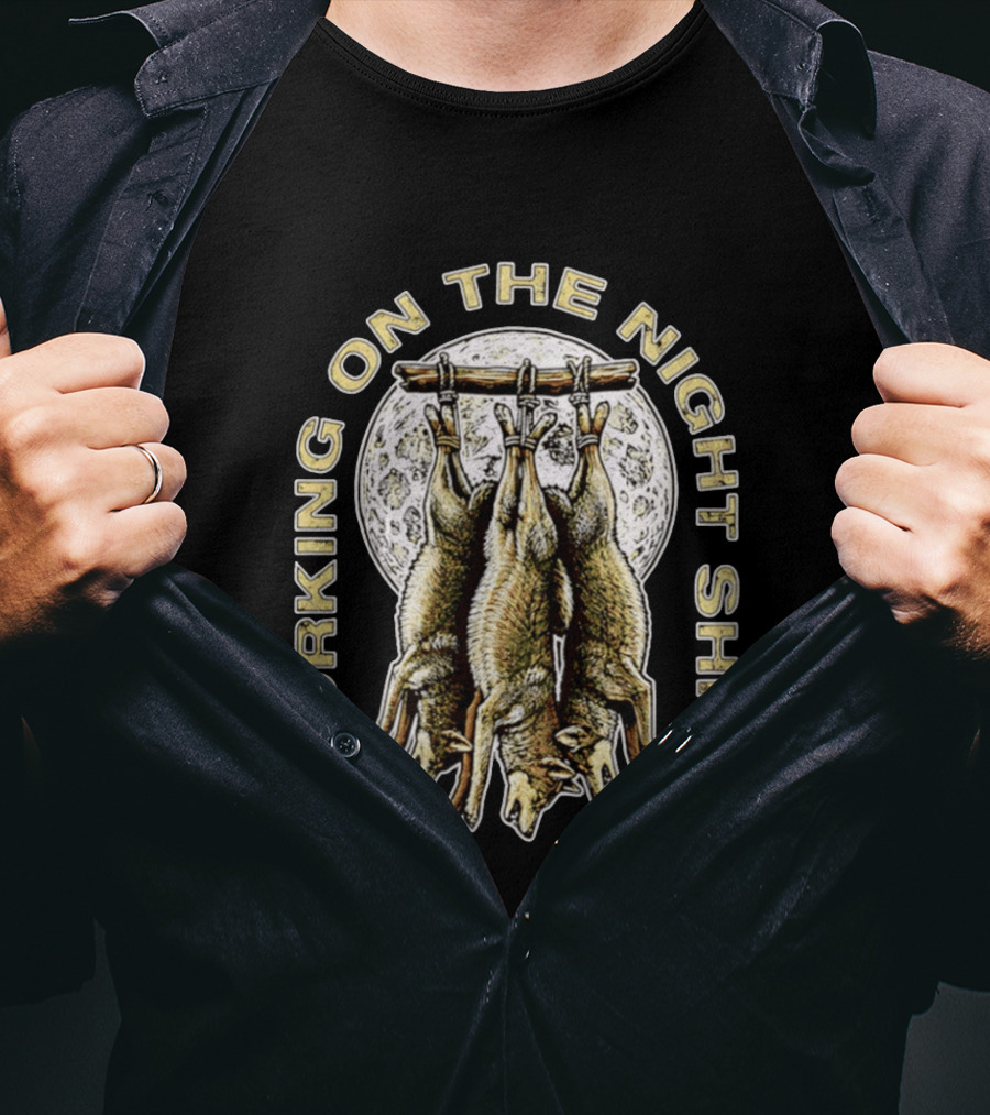 Working On The Night Shift Hanging Bats Full Moon T-Shirt