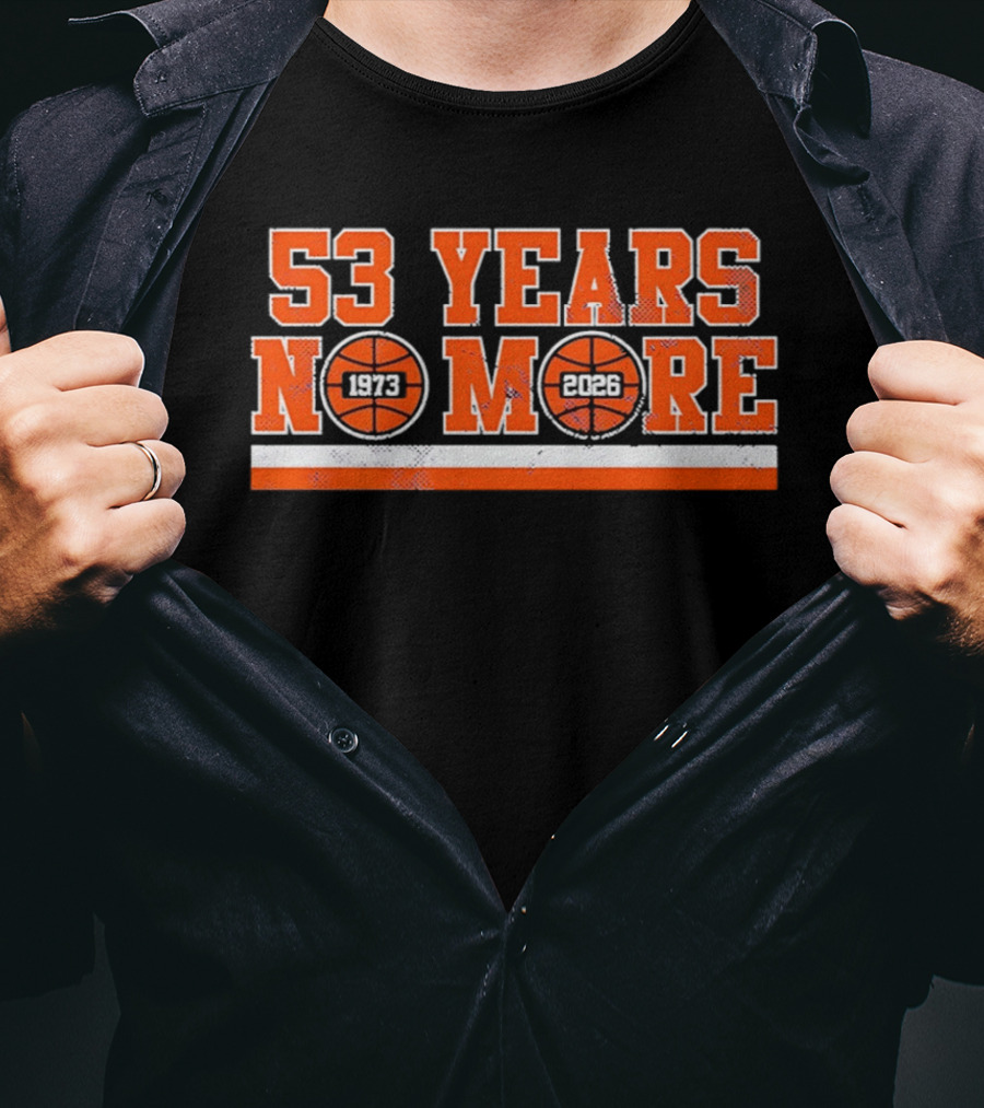 New York Knicks 53 Years No More 1973 2026 Basketball Countdown T-Shirt