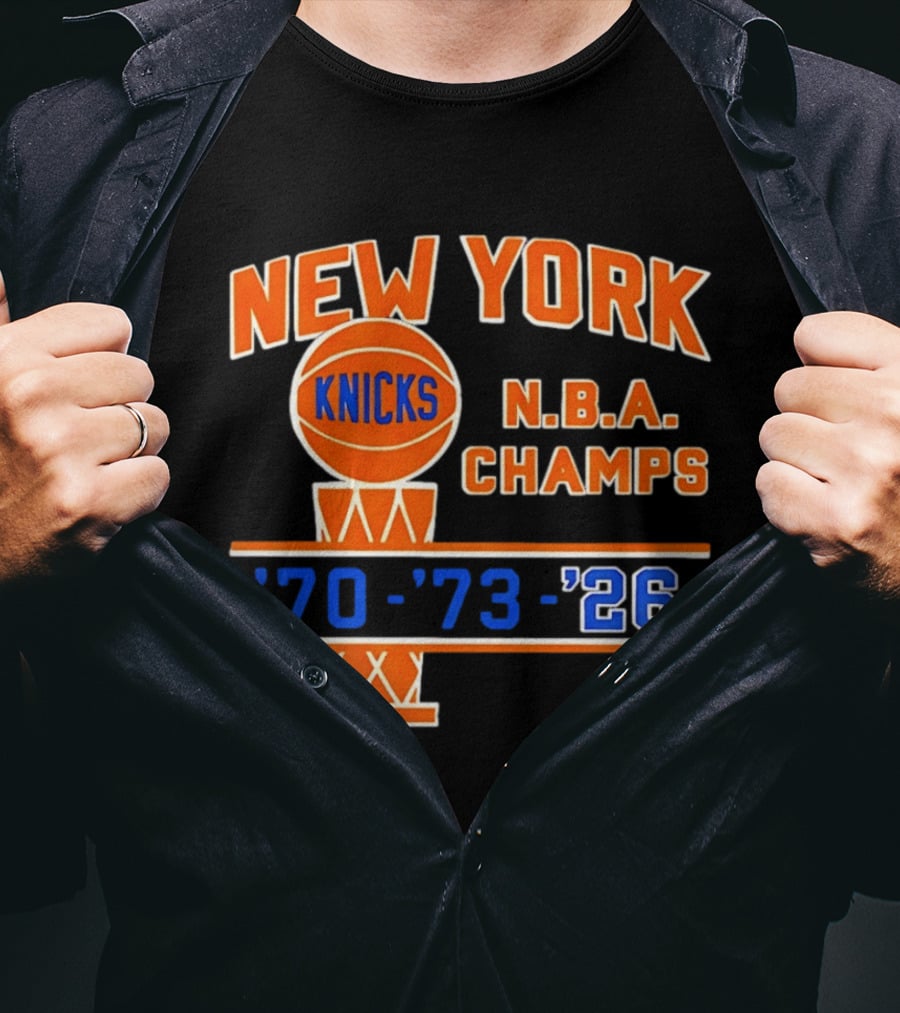 New York Knicks NBA Champs 1970 1973 2026 T-Shirt
