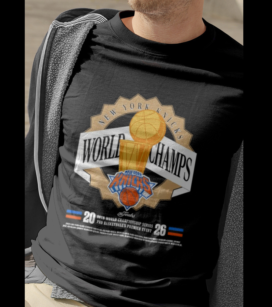 New York Knicks World Champs 2026 NBA Pro Basketball Event T-Shirt