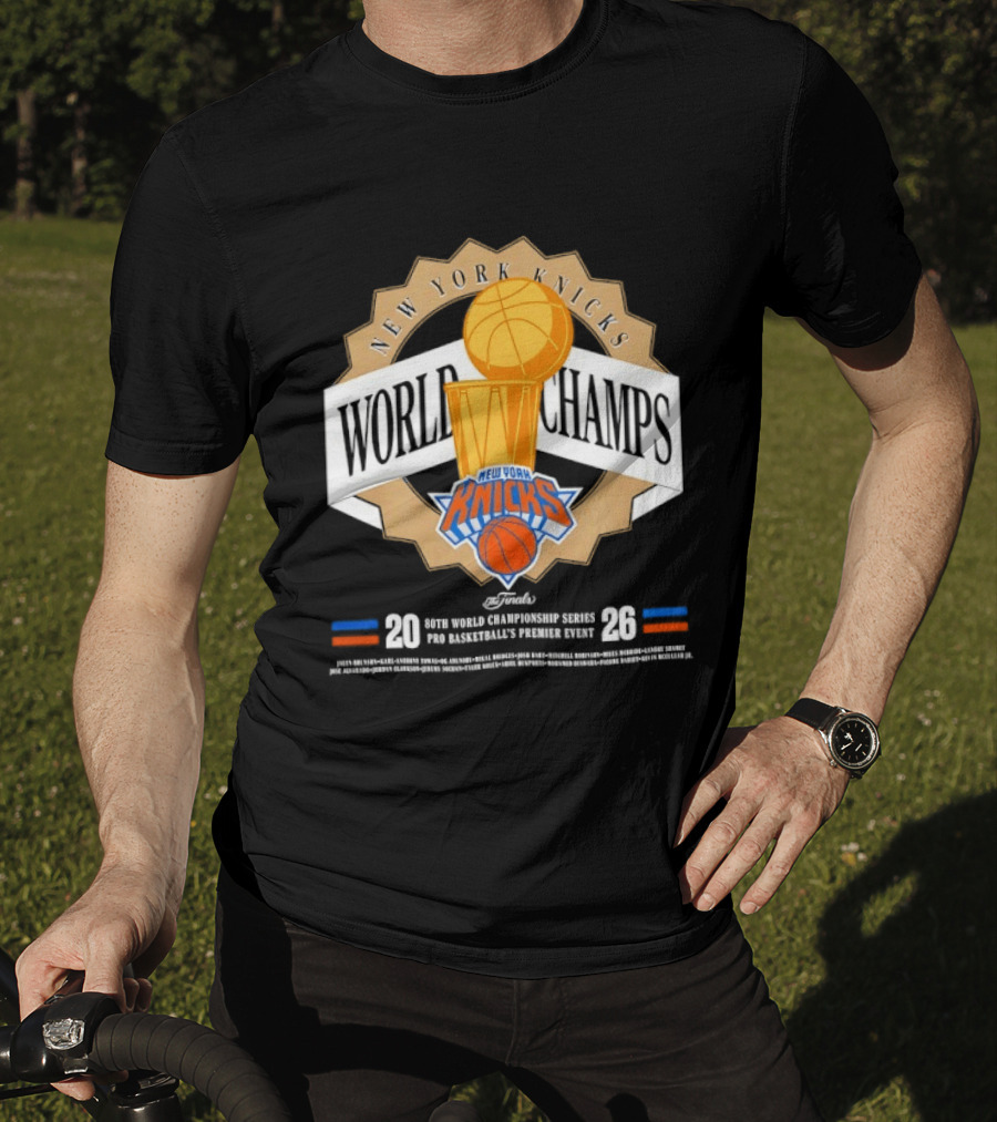 New York Knicks World Champs 2026 NBA Pro Basketball Event T-Shirt