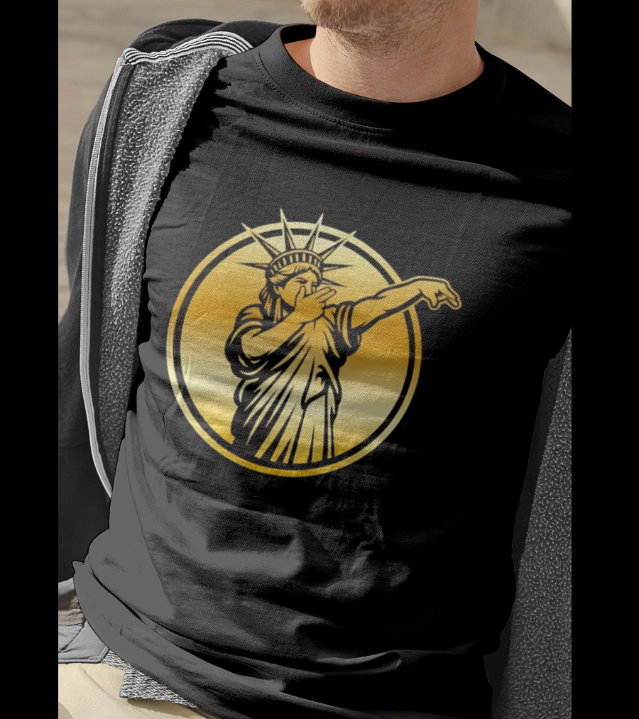 New York Knicks Jalen Brunson Statue Of Liber3 Gold T-Shirt