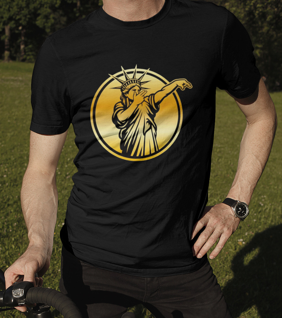 New York Knicks Jalen Brunson Statue Of Liber3 Gold T-Shirt