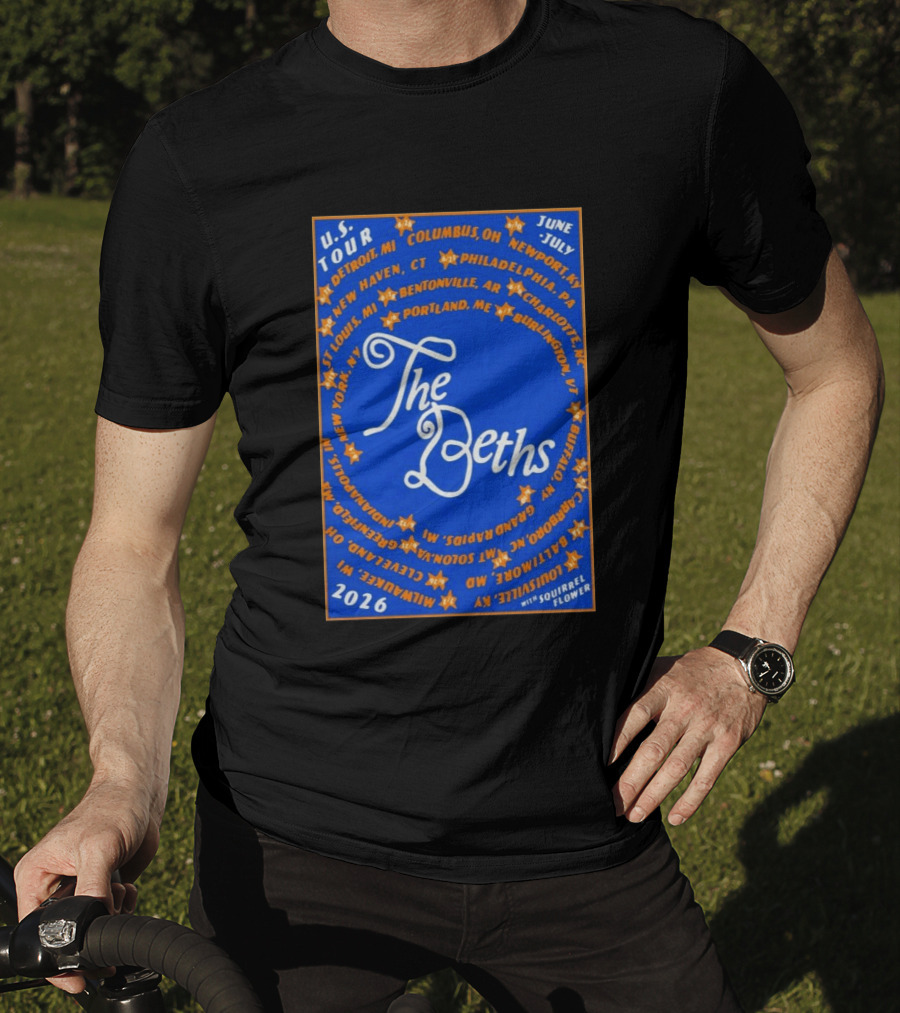 The Beths US Tour 2026 Cities June July With Squirrel Flower T-Shirt