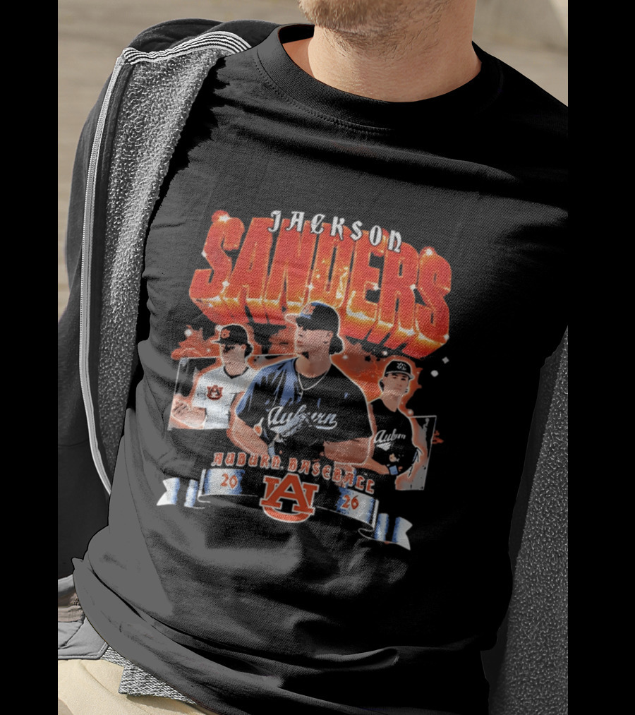 Jackson Sanders Auburn Baseball 2026 T-Shirt