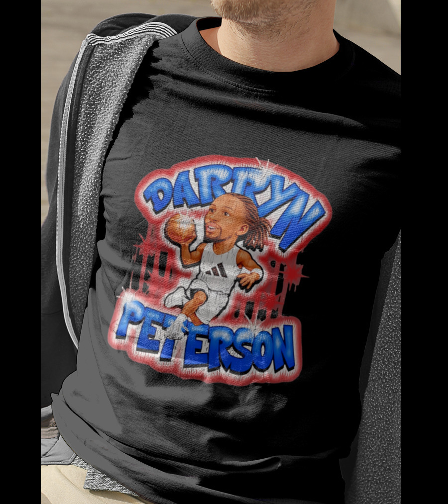 Darryn Peterson Kansas Jayhawks Basketball Caricature T-Shirt