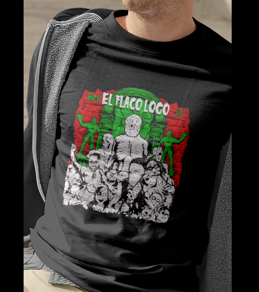 El Flaco Loco EST 97 Luchador Zombie Mashup T-Shirt