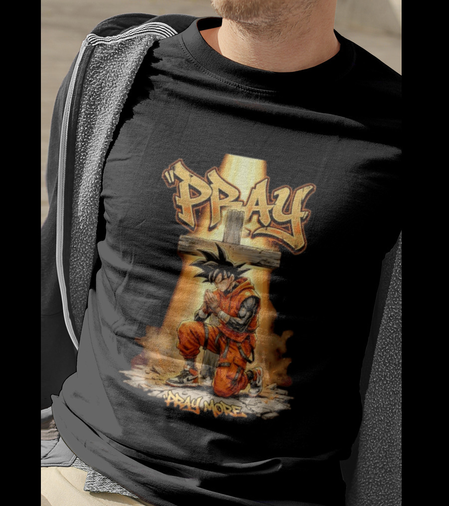 Pray More Jesus Son Goku Dragon Ball T-Shirt