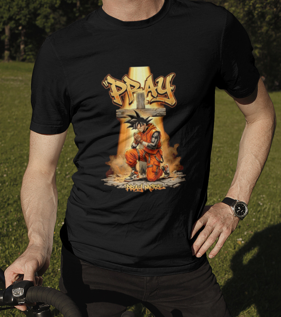 Pray More Jesus Son Goku Dragon Ball T-Shirt