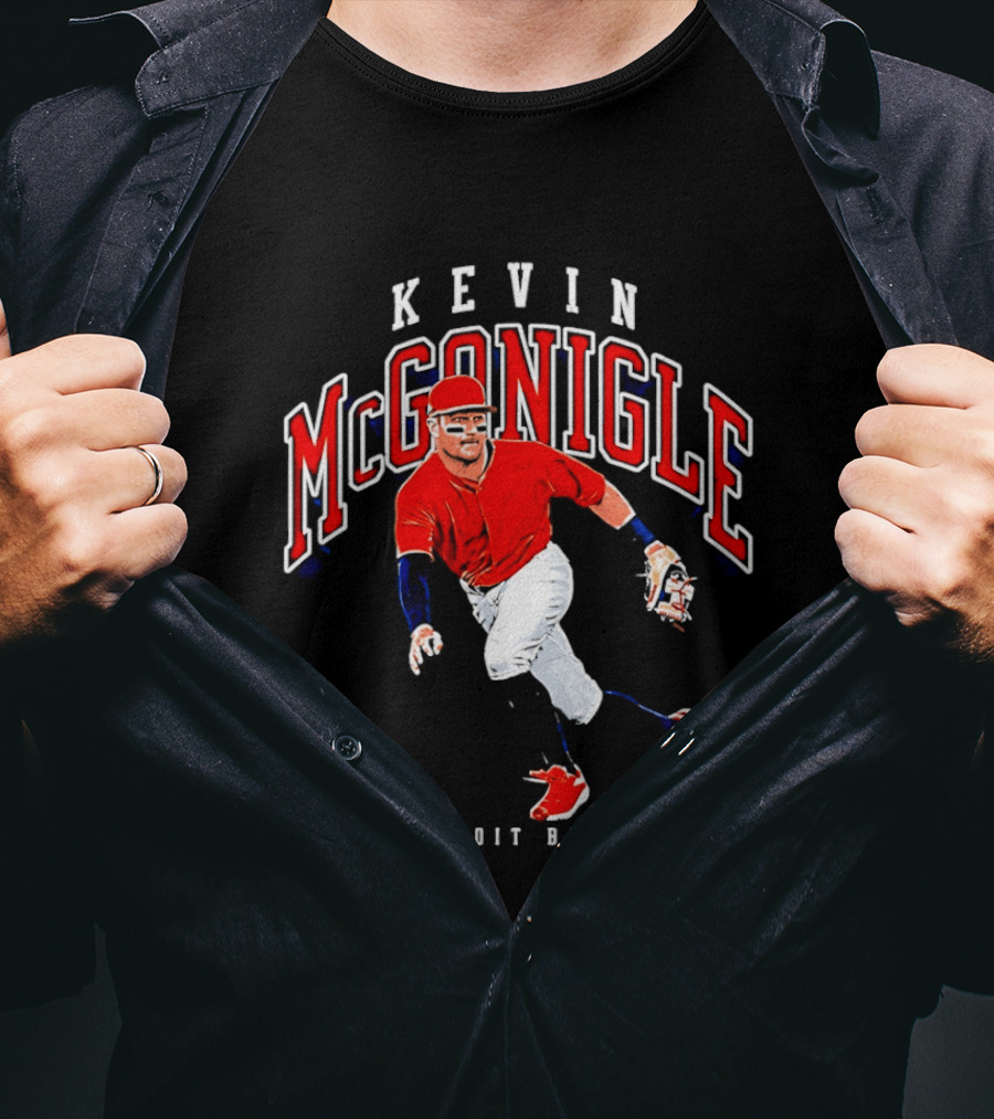 Kevin McGonigle Red Jersey Detroit Baseball #7 Collegiate T-Shirt