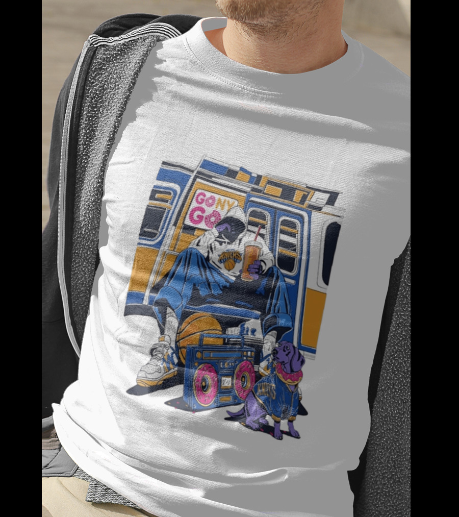 Knicks New York Subway GoNY Go Donut Streetwear Basketball T-Shirt