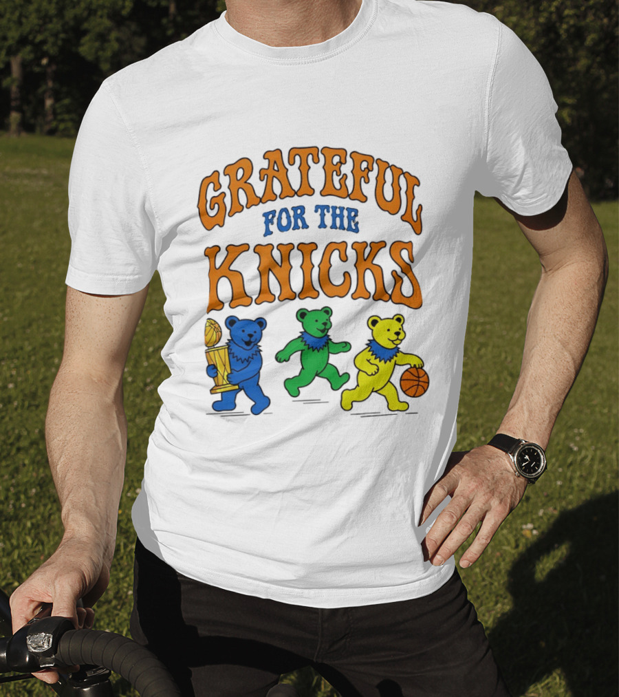 Grateful Dead New York Knicks Bears Basketball Trophy T-Shirt