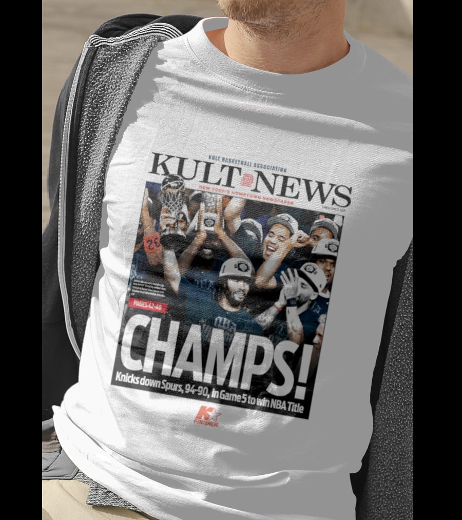 KULT NEWS NBA Champs New York Knicks Jalen Brunson Spurs Down 94 90 Game 5 Title T-Shirt