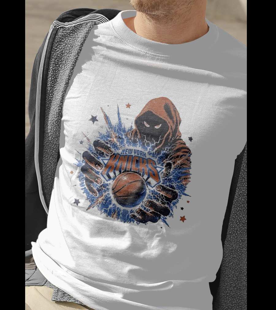 New York Knicks Dark Wizard Basketball Power T-Shirt