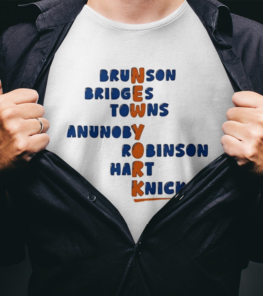 Brunson New York Bridges Towns Anunoby Robinson Hart Knicks T-Shirt