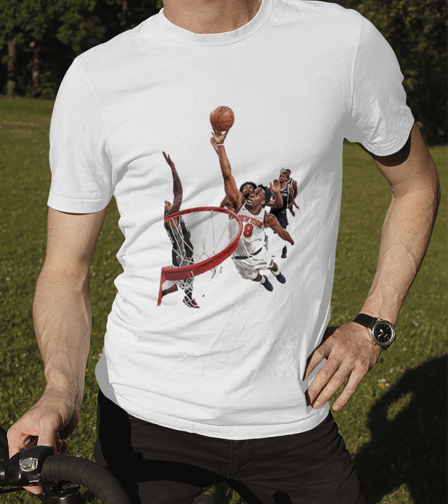 Obi Toppin New York Knicks NBA Layup Action T-Shirt