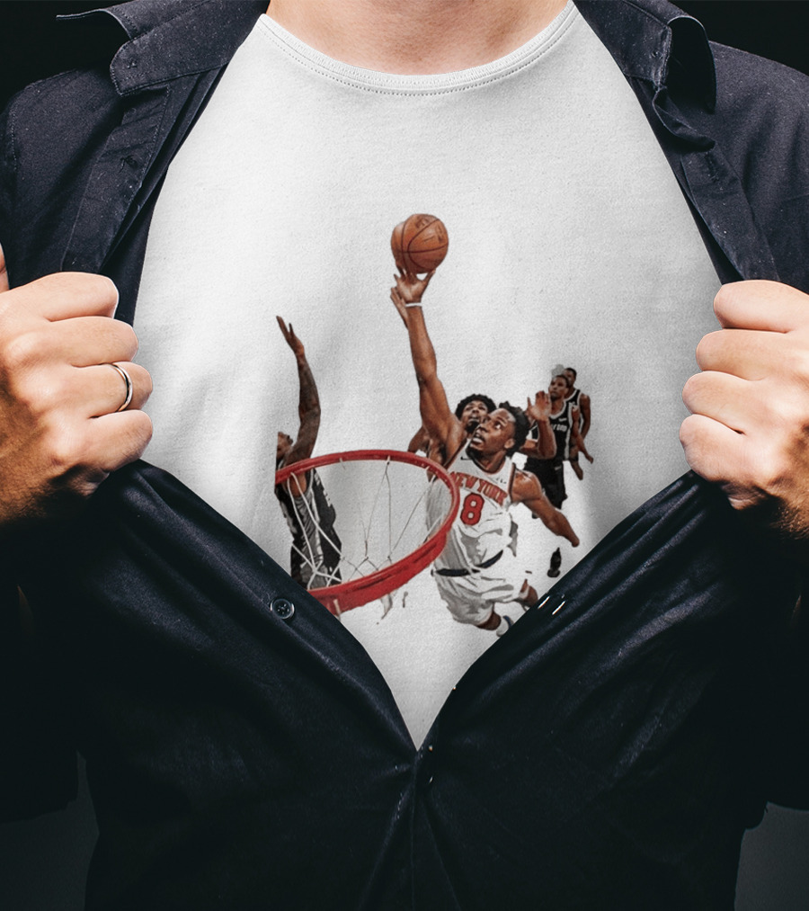 Obi Toppin New York Knicks NBA Layup Action T-Shirt