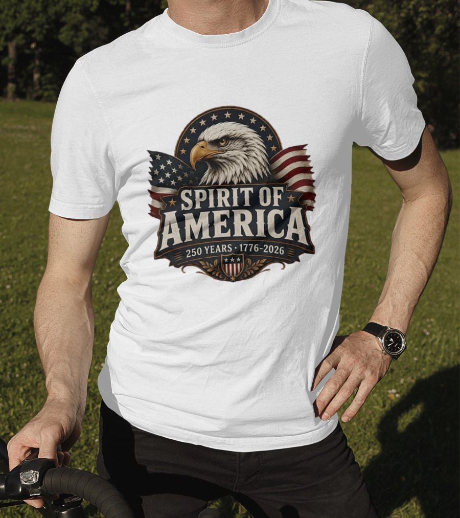 Spirit Of America Bald Eagle 250 Years 1776 2026 T-Shirt