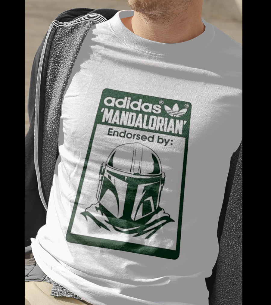 Adidas Mandalorian Endorsed By Star Wars Helmet T-Shirt