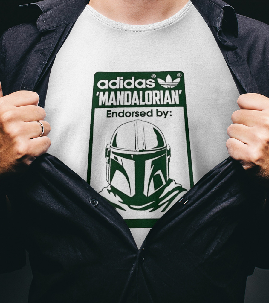 Adidas Mandalorian Endorsed By Star Wars Helmet T-Shirt