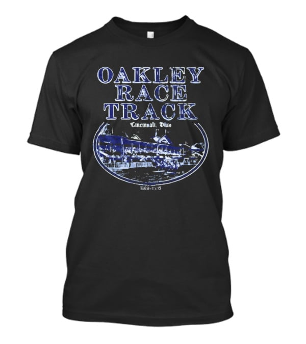 Oakley Race Track Cincinnati Ohio 1875 Horse Racing Vintage Scene T-Shirt