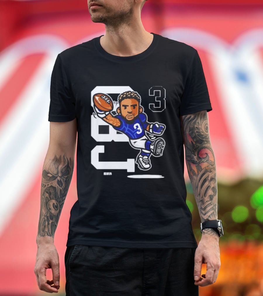 Odell Beckham Jr. 3 New York Giants Character Catch T-Shirt