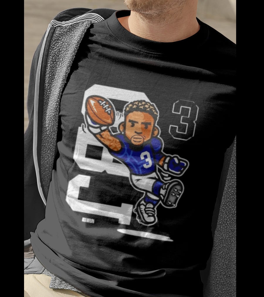 Odell Beckham Jr. 3 New York Giants Character Catch T-Shirt