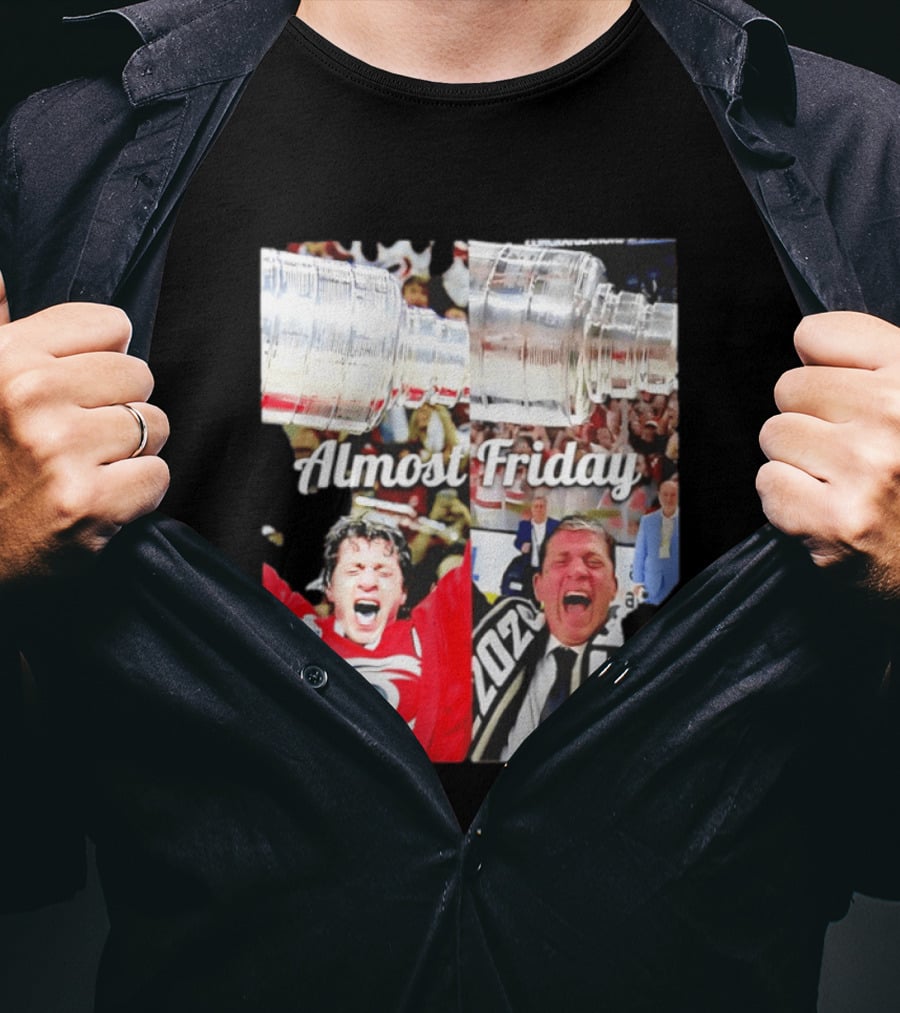 Rod Brind'Amour Almost Friday Ice Hockey Canadian Double Cup Celebration T-Shirt