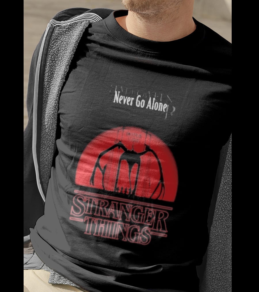 Stranger Things Never Go Alone Universal Studios Halloween Horror Nights T-Shirt