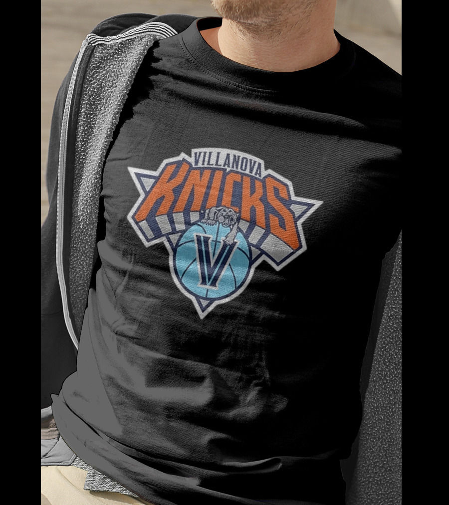 Villanova Knicks Wildcats And New York Knicks Basketball Mashup T-Shirt