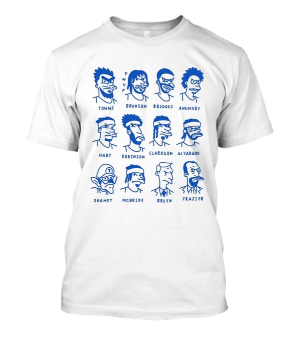 New York Knicks Cartoon Roster Twinz Squishee Seconds Anggre JFab2 Grenouille Elevdude Eyebrowz Shmay Rambro Outofdue Tubeb Freddboy T-Shirt