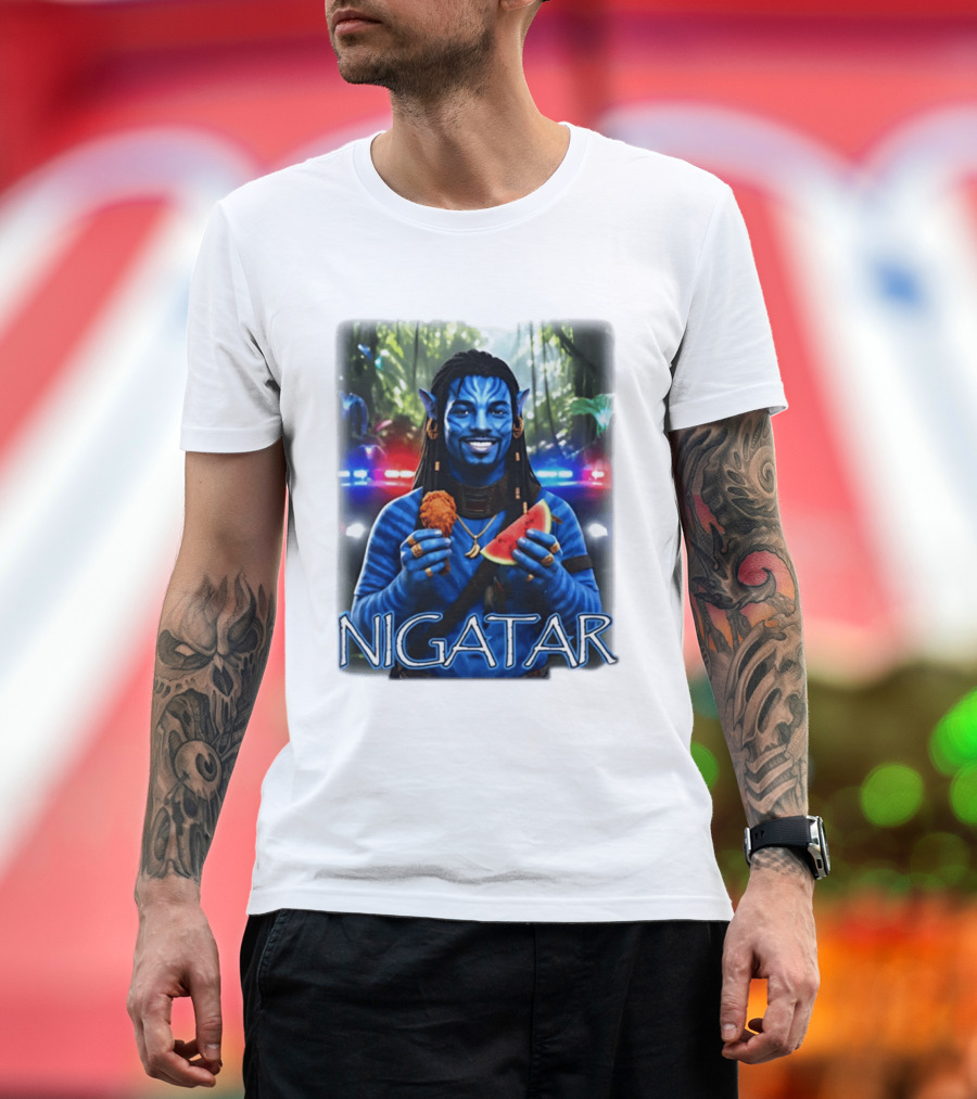 Nigatar Avatar Meme Watermelon And Chicken T-Shirt