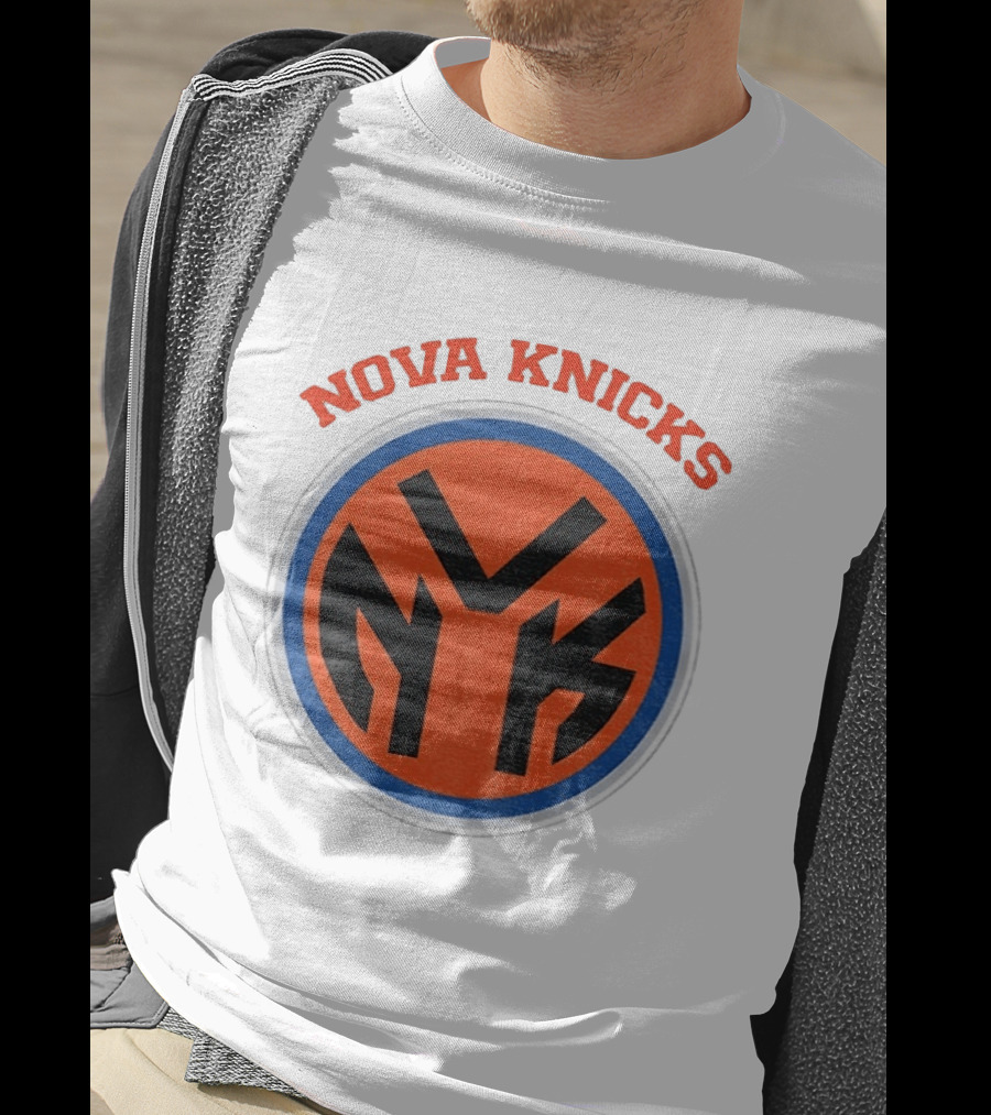 Nova Knicks NVK Villanova Wildcats New York Knicks Basketball Mashup T-Shirt
