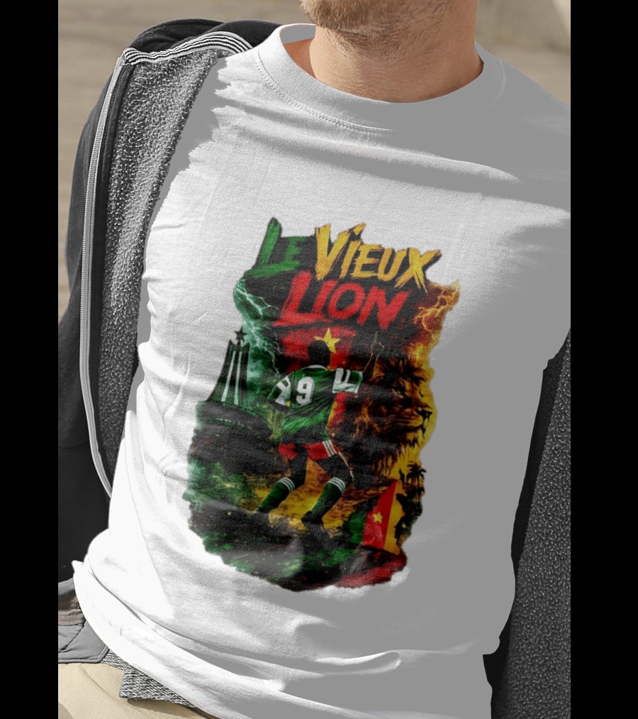 Le Vieux Lion Roger Milla Cameroon Football Icon T-Shirt