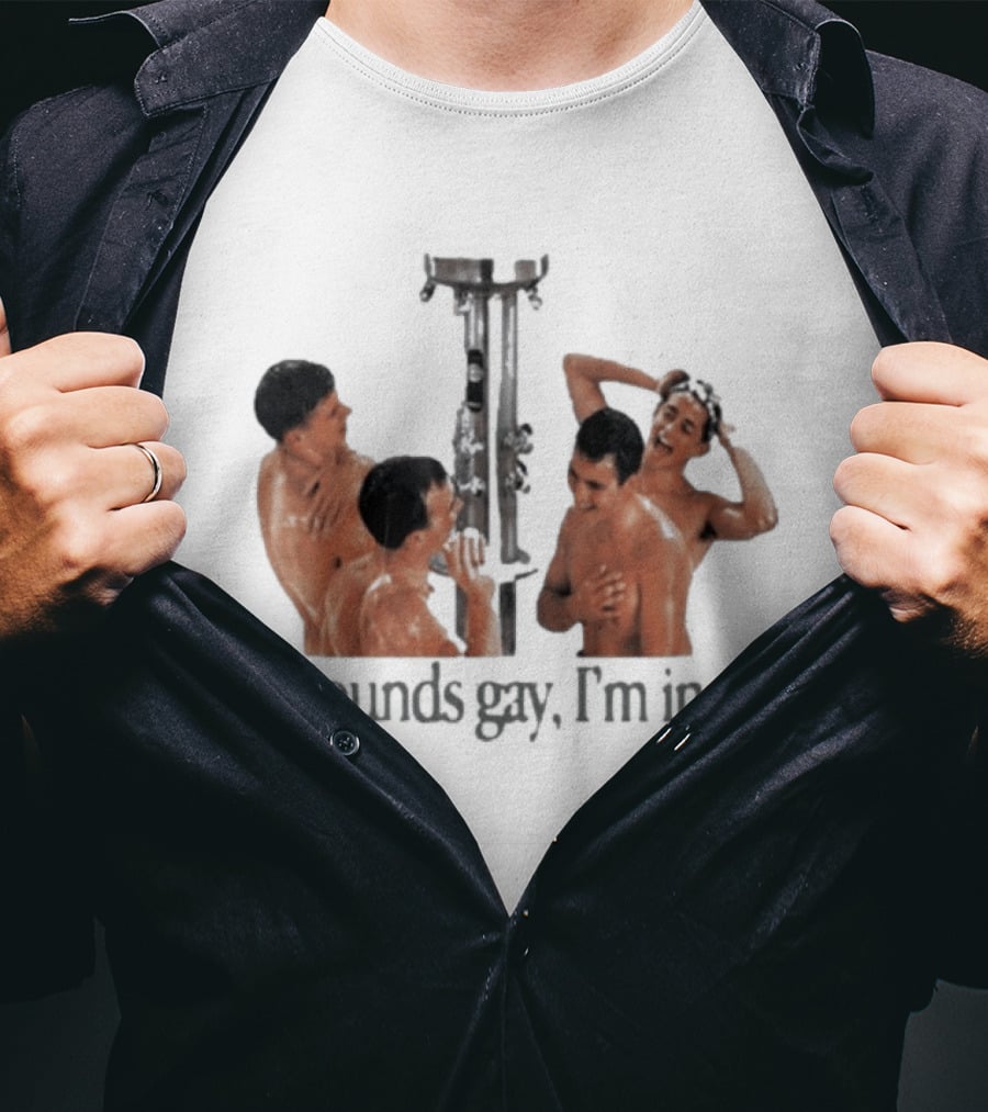 Sounds Gay I'm In Shower Humor Retro Style Men's Group T-Shirt