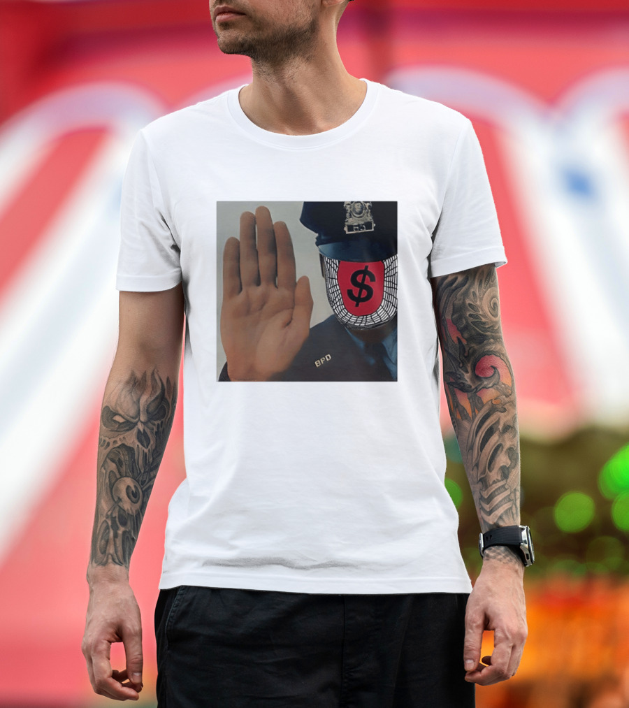Angel Dust C2tt Album BPD Officer Dollar Symbol Face T-Shirt