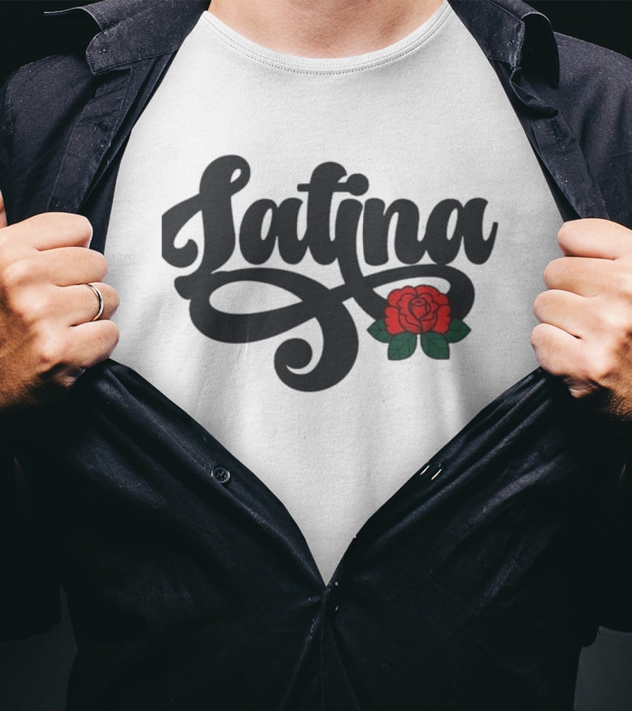 Latina Chingonas Social Club Rose Script T-Shirt