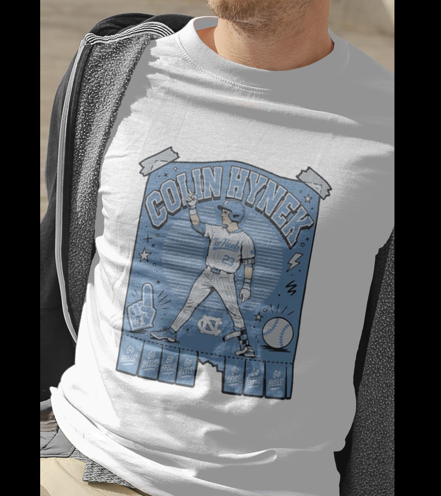 Colin Hynek Tar Heels Baseball Player Pose Go Heels North Carolina #23 T-Shirt
