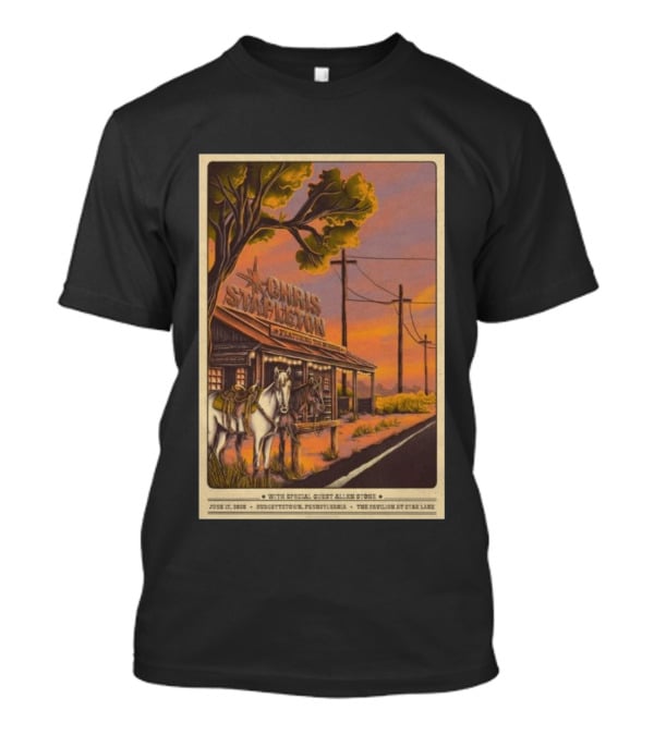 Chris Stapleton Featuring Allen Stone Burgettstown June 17 2026 Pavilion At Star Lake T-Shirt
