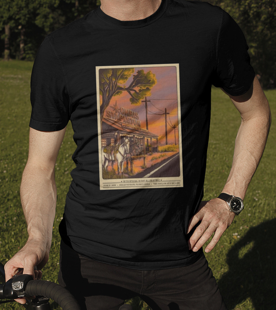 Chris Stapleton Featuring Allen Stone Burgettstown June 17 2026 Pavilion At Star Lake T-Shirt
