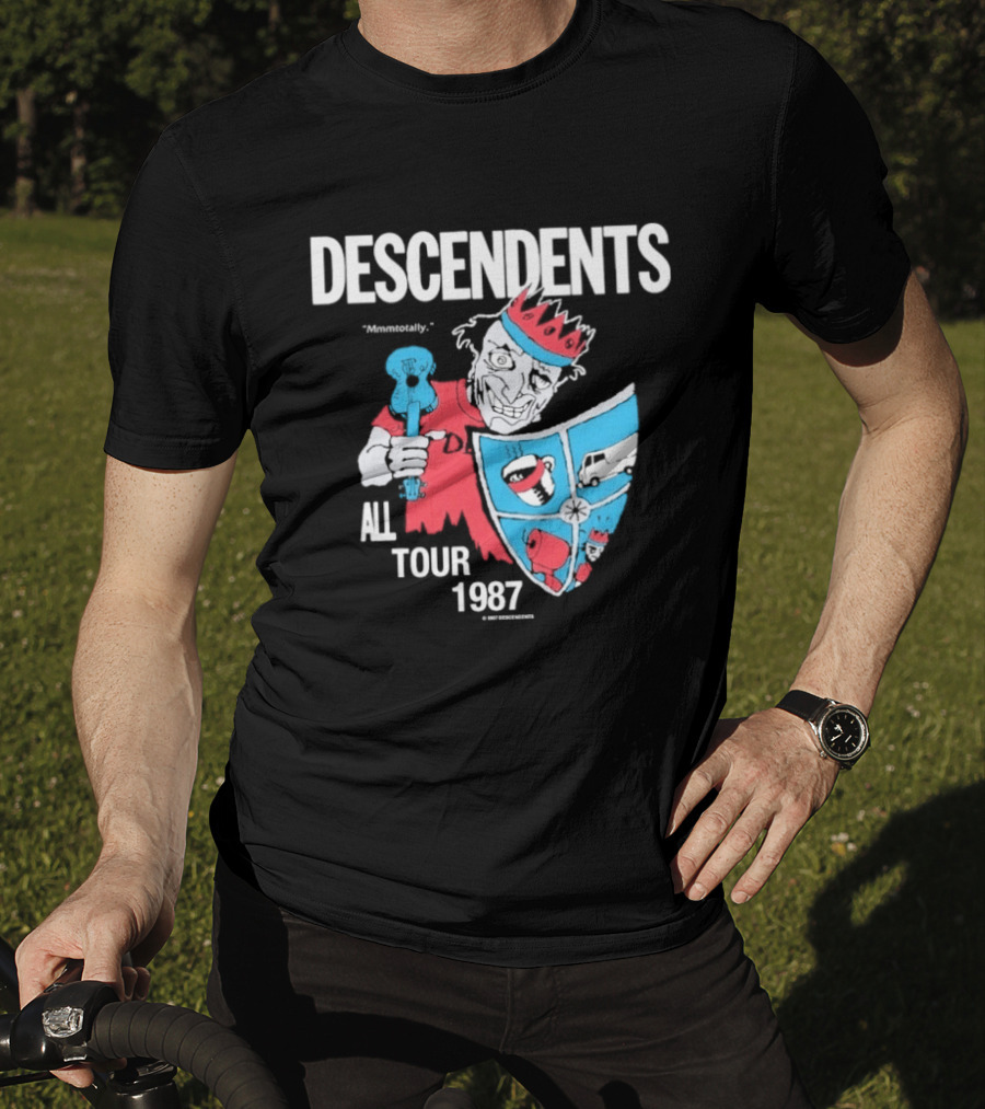 Descendents All Tour 1987 Jester Graphic With Shield And Scepter T-Shirt