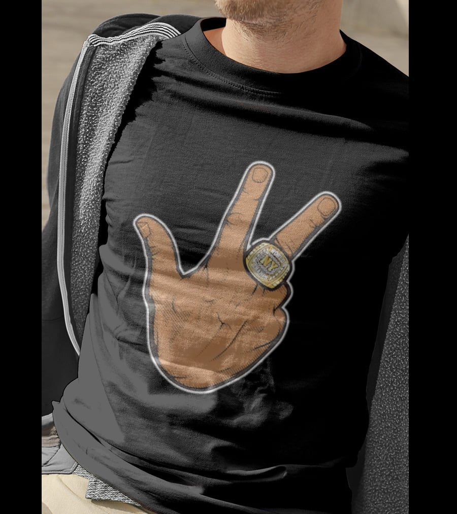 Jalen Brunson New York Knicks 2026 World Champs Ring Gesture T-Shirt